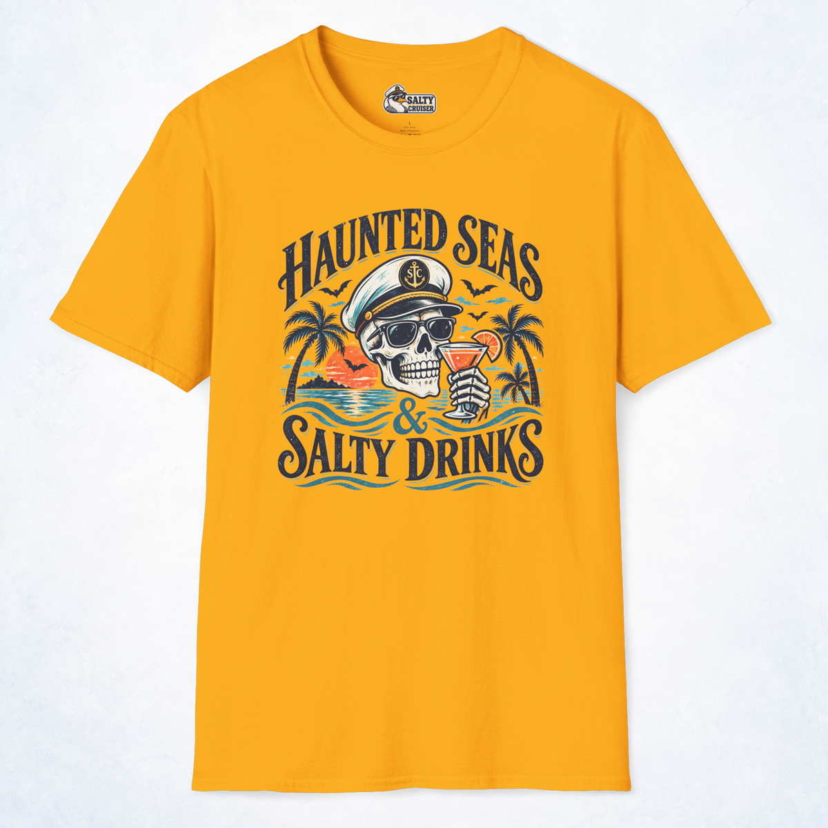 Haunted Seas & Salty Drinks Halloween Cruise Tee