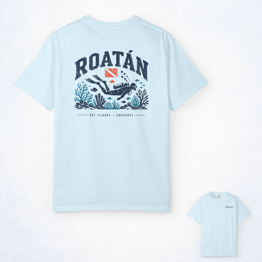 Roatán Scuba Diving Front and Back Tee