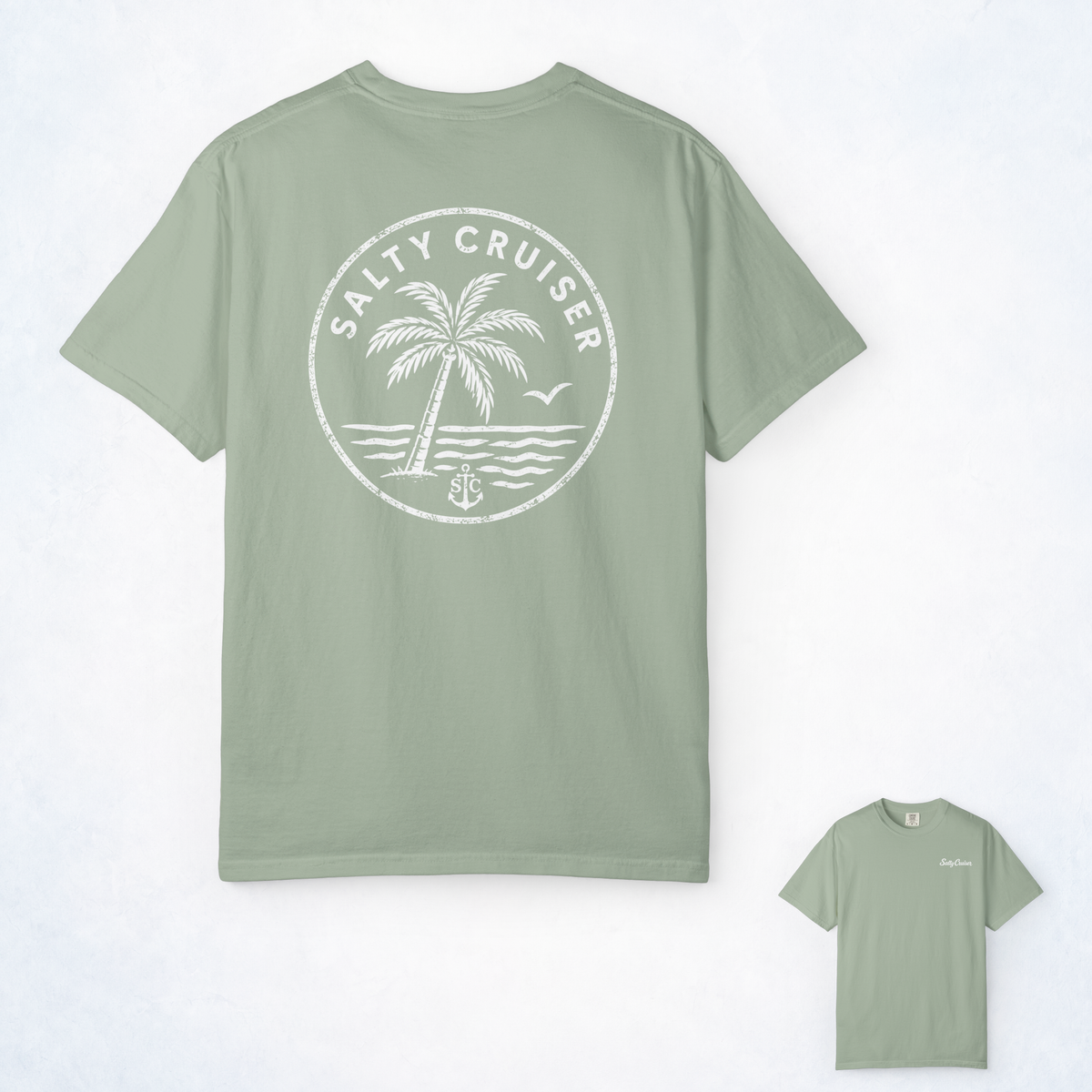 Salty Cruiser Coastal Palm Front and Back Tee