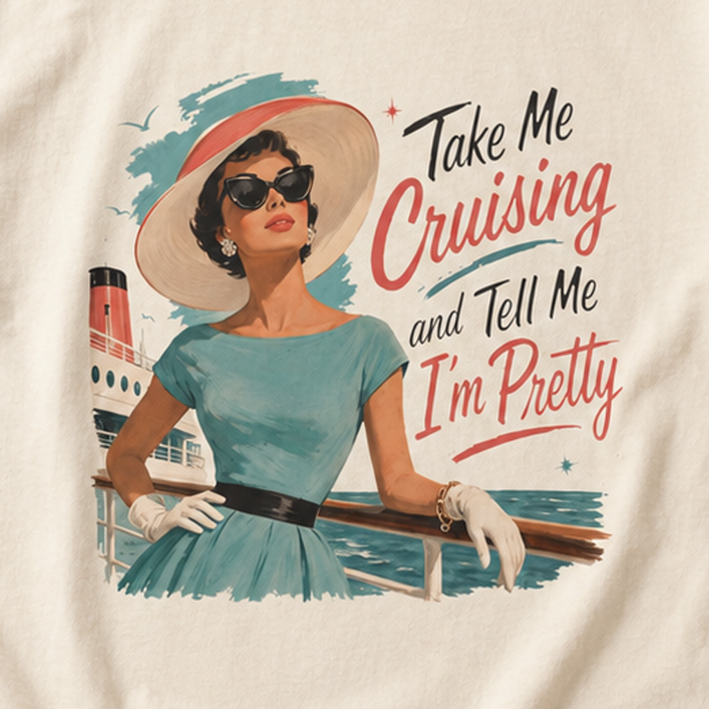 Take Me Cruising and Tell Me I'm Pretty Vintage Poster Tee